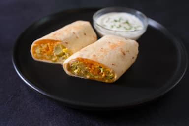 Egg and cheddar cheese wrap