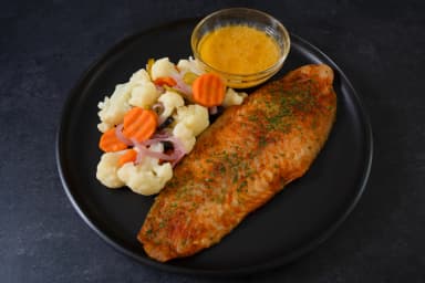 Swai with cauliflower salad