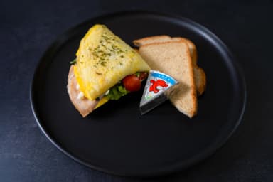 Turkey and feta cheese omelette