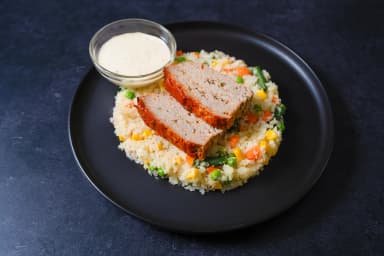 Special turkey pie with cauliflower rice