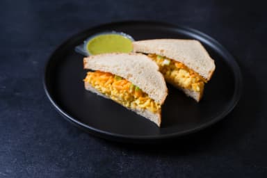Toast with egg, avocado and cheddar cheese