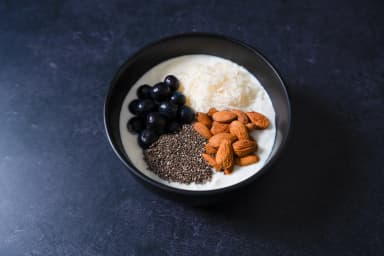 Blueberry and coconut yogurt