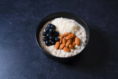 Coconut oatmeal and blueberry