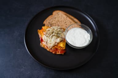 Omelette pizza